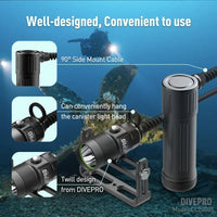 DivePro CL2000S Canister Light (Sidemount Cable) 2000 Lumens