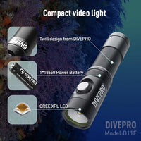 DivePro D11F 1100 Lumen Photo/Video Light