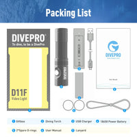 DivePro D11F 1100 Lumen Photo/Video Light