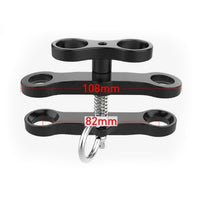 DivePro Z02C 2-Hole Long Butterfly Ball Mount Clamp