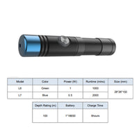 DivePro L7 0.5W Blue Laser Pointer